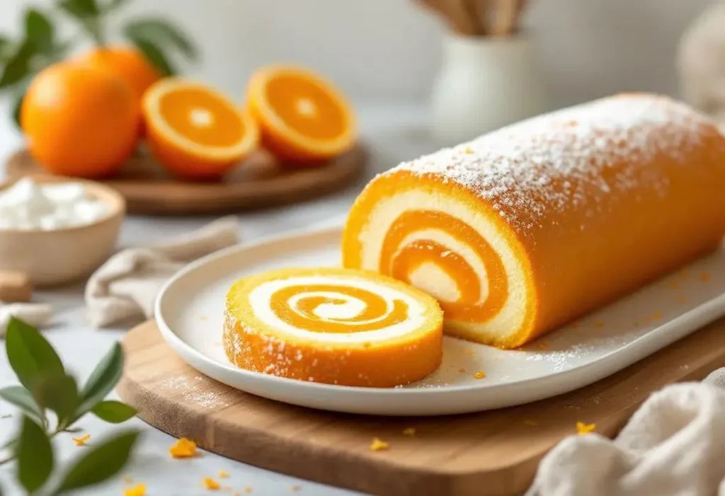 Torta de laranja : le roulé portugais à l'orange, délicieusement moelleux et prêt en 15 min