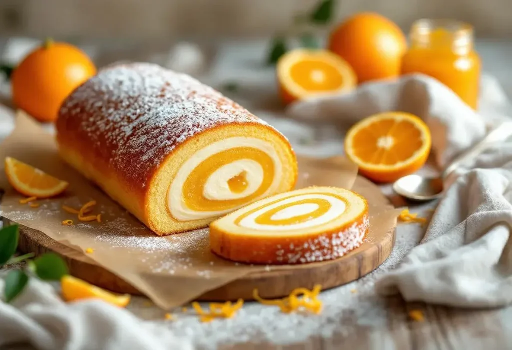 Torta de laranja : le roulé portugais à l’orange, fondant et prêt en 15 min